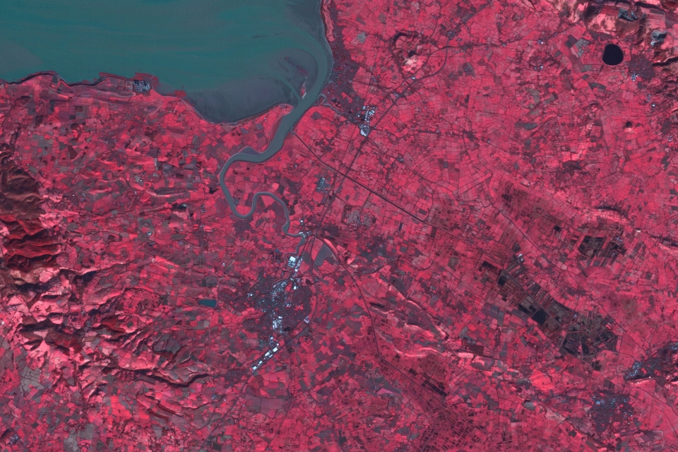 DMCii image of the Somerset levels taken on 30 January 2013.