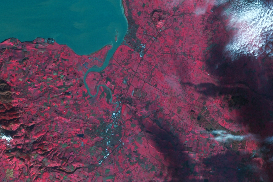 DMCii image of the Somerset Levels taken 9 December 2013.