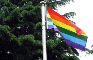 Flying the rainbow flag for IDAHO