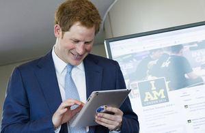 Prince Harry sends his first ever tweet to mark tickets for the Invictus Games going on sale [Picture: Tristan Fewings, Getty Images 2014]