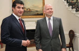 Foreign Secretary William Hague meeting Nechirvan Barzani, Prime Minister of the Kurdistan Region in Iraq