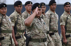 His Majesty's Armed Forces at the medal parade