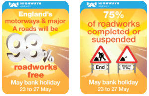 Lifting of road works infographic