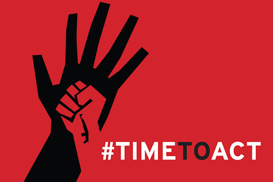 Time to act against Sexual Violence logo