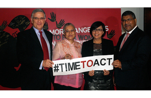 Australian Ambassador Bill Tweddell, Secretary Ging Deles, Prof. Miriam Coronel Ferrer and British Ambassador Asif Ahmad