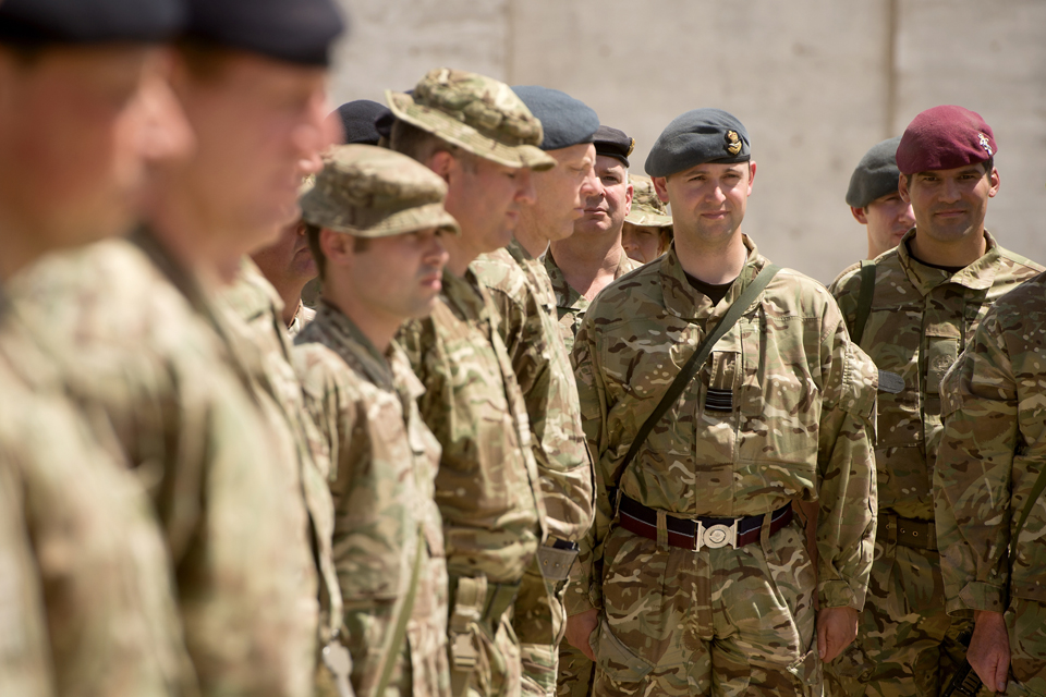 UK personnel at handover ceremony 