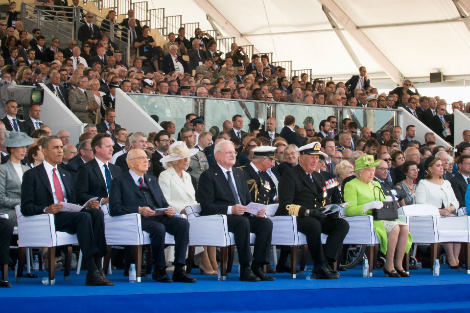 A service on Sword Beach to mark the 70th anniversary of D-Day.