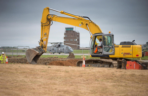 Construction work at Royal Naval Air Station Culdrose [Picture: Crown copyright]