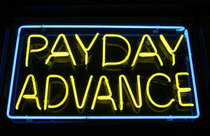 Payday lending sign