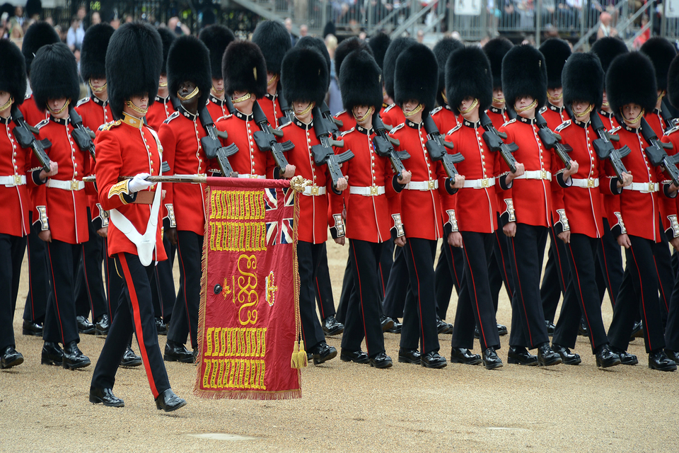 Nijmegen Company of the Grenadier Guards trooping their colour