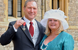 Kevin Capon with his wife, Audrey, at Windsor Castle