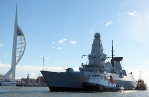 A Type 45 destroyer enters Portsmouth Harbour (library image) [Picture: Leading Photographer Dave Jenkins, Crown copyright]