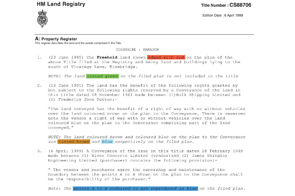 Example 2: corresponding register