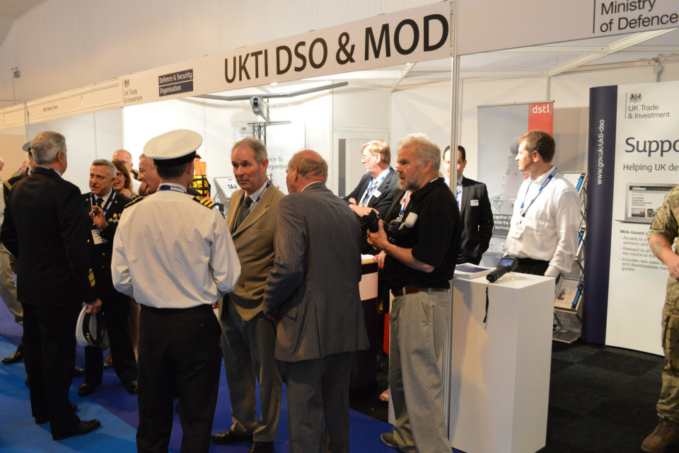 UKTI DSO/MoD stand at Seawork International 2014
