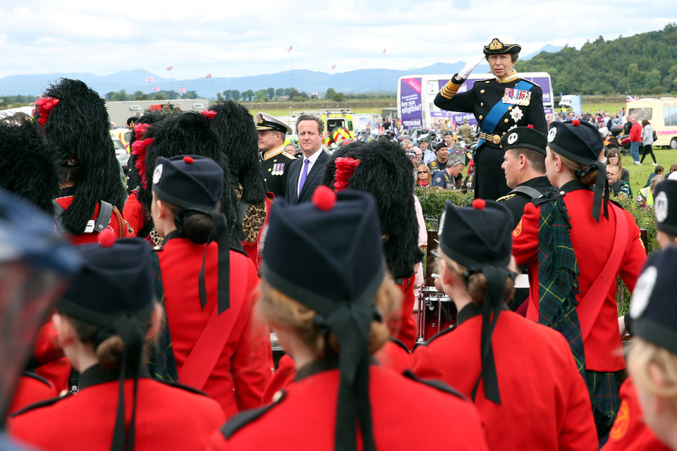 The Princess Royal takes the salute