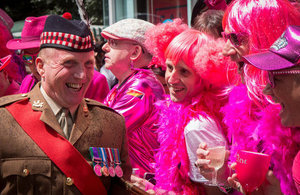 A member of the British Army at Pride in London [Picture: Nicolas Chinardet]