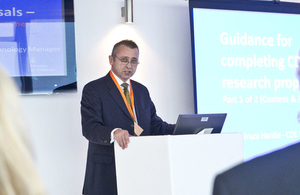CDE Technology Manager, Bruce Hardie, presenting at an event