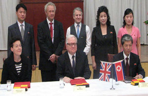 Signing of the letter of understanding between the British Council, British Embassy and the DPRK Commission of Education.