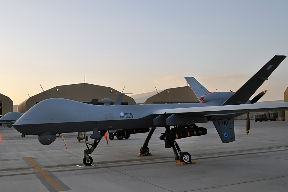 An RAF Reaper at Kandahar Airfield