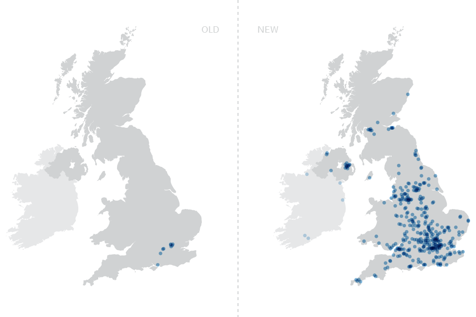 Figure 1 - Government technology now comes from suppliers all over the UK