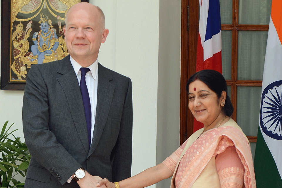 William Hague meets with Sushma Swaraj