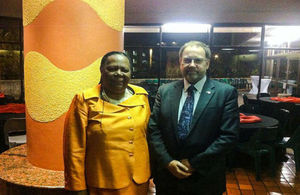 Naledi Pandor and Professor Robin Grimes, the FCO Chief Scientific Advisor (CSA)