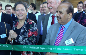 Baroness Kramer at Luton town centre.