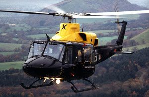 A Griffin helicopter based at RAF Shawbury