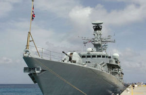 HMS Argyll in Grand Turk