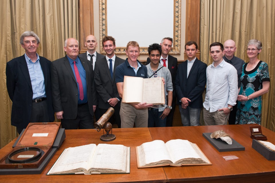 Tim Peake with winners.