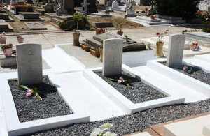 Tombs of British and other Commonwealth soldiers at the European Christian cemetery in Rabat