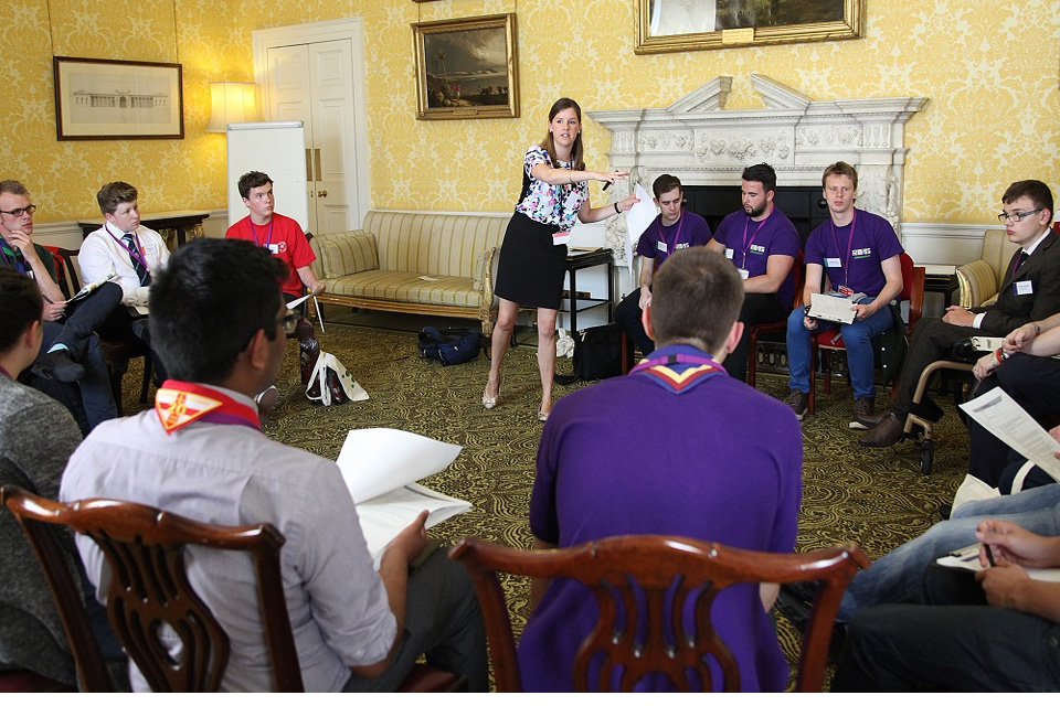 Young Social Action Ambassadors at the Downing Street event.