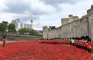 The Band of the Welsh Guards performs at the Tower of London [Picture: Sergeant Steve Blake RLC, Crown copyright]