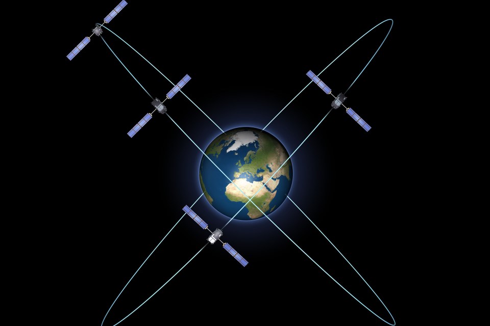 Artist's impression of Galileo IOV constellation