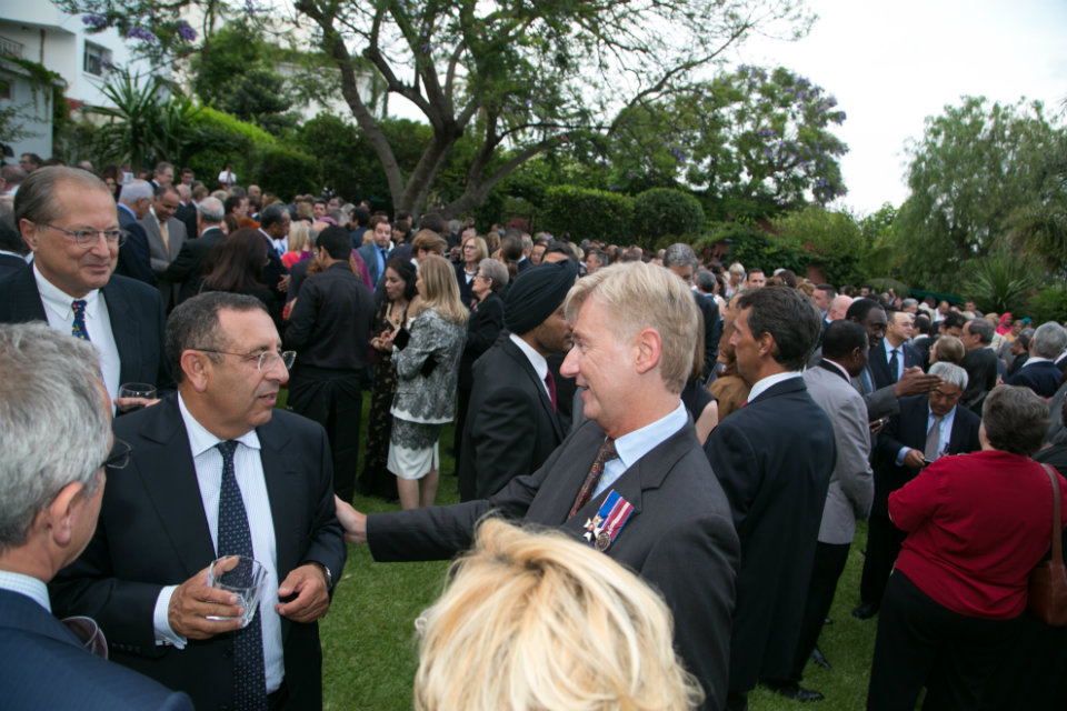 British Ambassador to Morocco, Clive Alderton, and Chargé de Mission at the Royal Cabinet, Youssef Amrani