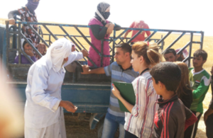 Yazidi families fleeing Sinjar in northern Iraq and heading to Dohuk tell IRC staff that their most immediate needs are for food, water and safe shelter. Picture: Juan Saed/IRC