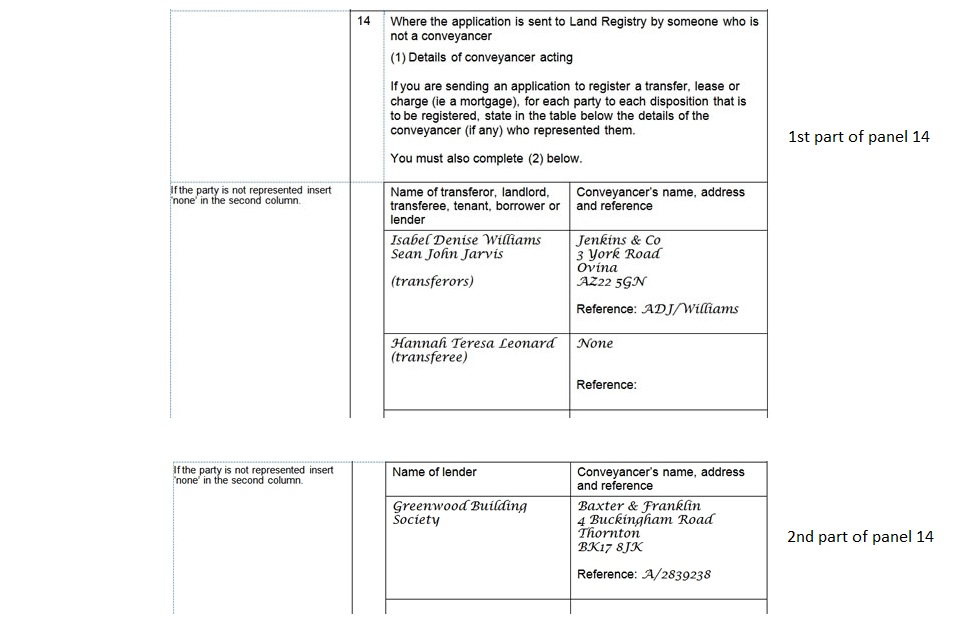 How to complete Panel 14