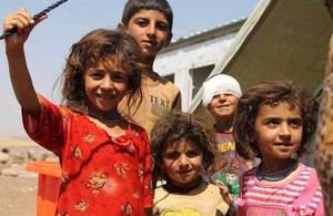 Some of the 12,000 Iraqi Yazidi refugees that have arrived at Newroz camp in Al-Hassakah province, north eastern Syria after fleeing Islamic State militants. Picture: Rachel Unkovic/International Rescue Committee