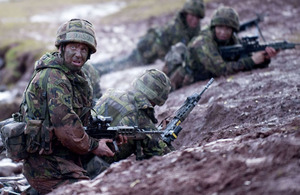 Leading Aircraftman Lee Crooks at Sennybridge Training Area in Wales in preparation for operations in Afghanistan