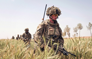 British soldiers patrol through a wheat field in Afghanistan (library image) [Picture: Corporal Daniel Wiepen, Crown copyright]
