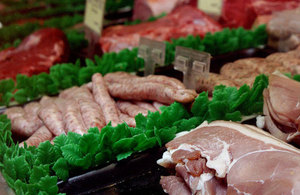 Meat at a butcher's shop