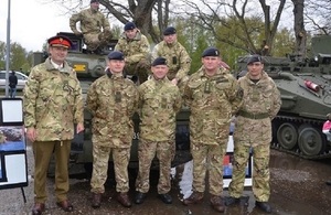 Members of the 9th/12th Royal Lancers with armoured combat vehicles in Latvia [Picture: Crown copyright]