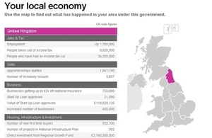 Your Local Economy - map showing data on regional economy