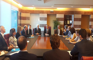 DFID Minister Desmond Swayne with Education Minister Elias Bou Saab