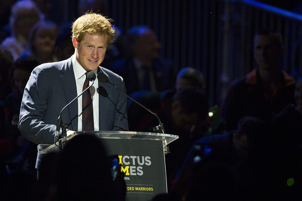 Prince Harry speaking at the opening ceremony of the Invictus Games
