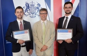 Ambassador Bruce Bucknell with Chevening scholars from Belarus