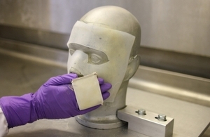 Laboratory testing using the synthetic skin