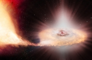 Image of an artist's impression of Type Ia supernova.