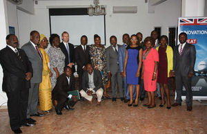 H.E. Brian Olley with newly elected Commonwealth Scholarship and Fellowship Alumni leaders and 2014 outgoing scholars