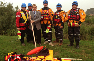 Shipping Minister John Hayes with Sutton Bridge Coastguard Rescue Team
